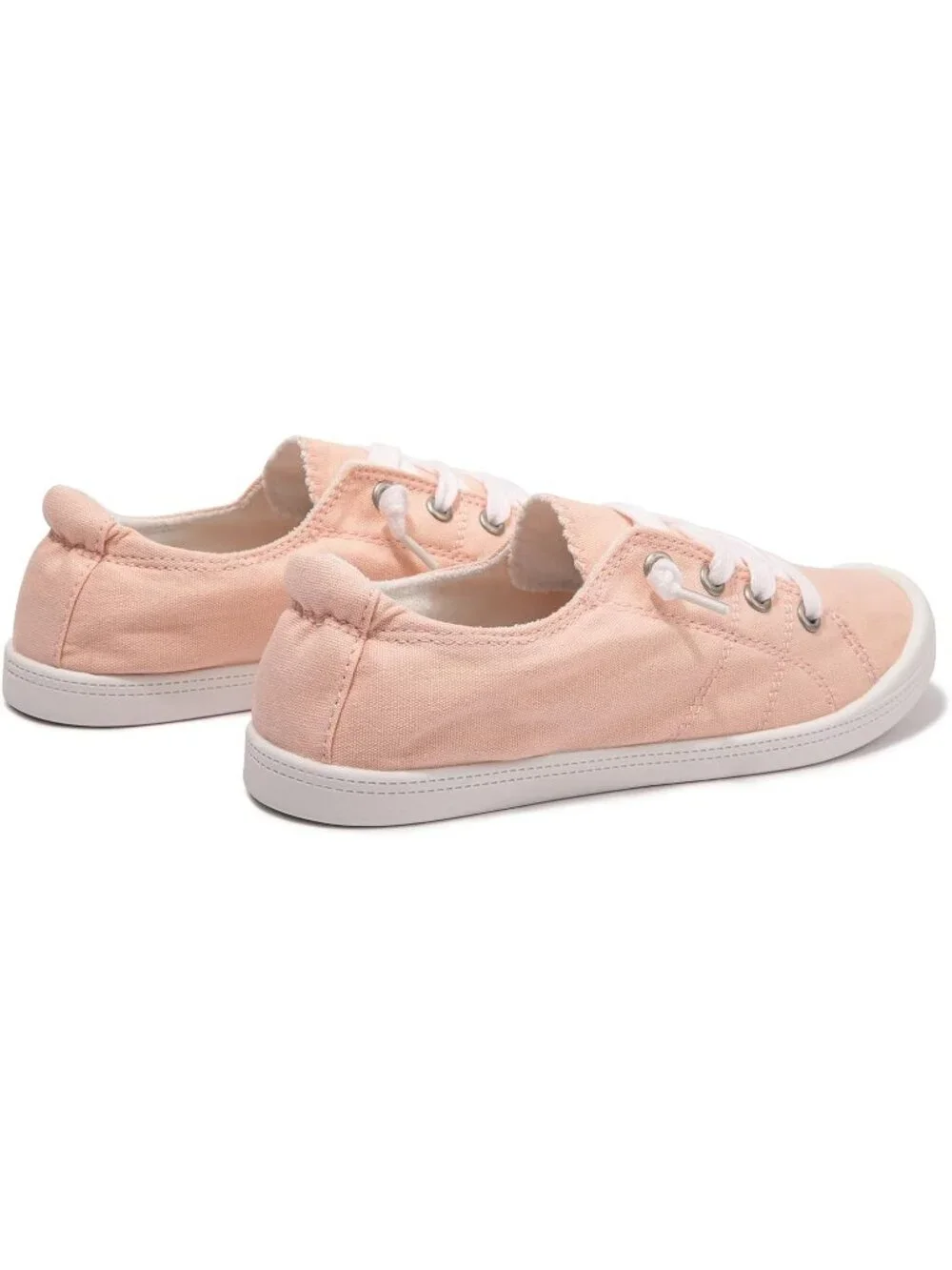 Womens Pink Canvas Slipon Canvas Sneaker Low Top Walking Shoes Fashion Sneakers